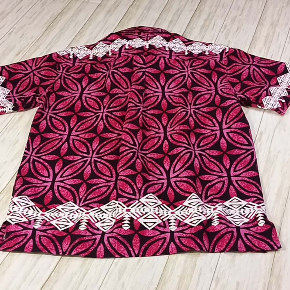 Tanoa Hawaiian Casual Button Up Shirt Men's Size L - Picture 11 of 16